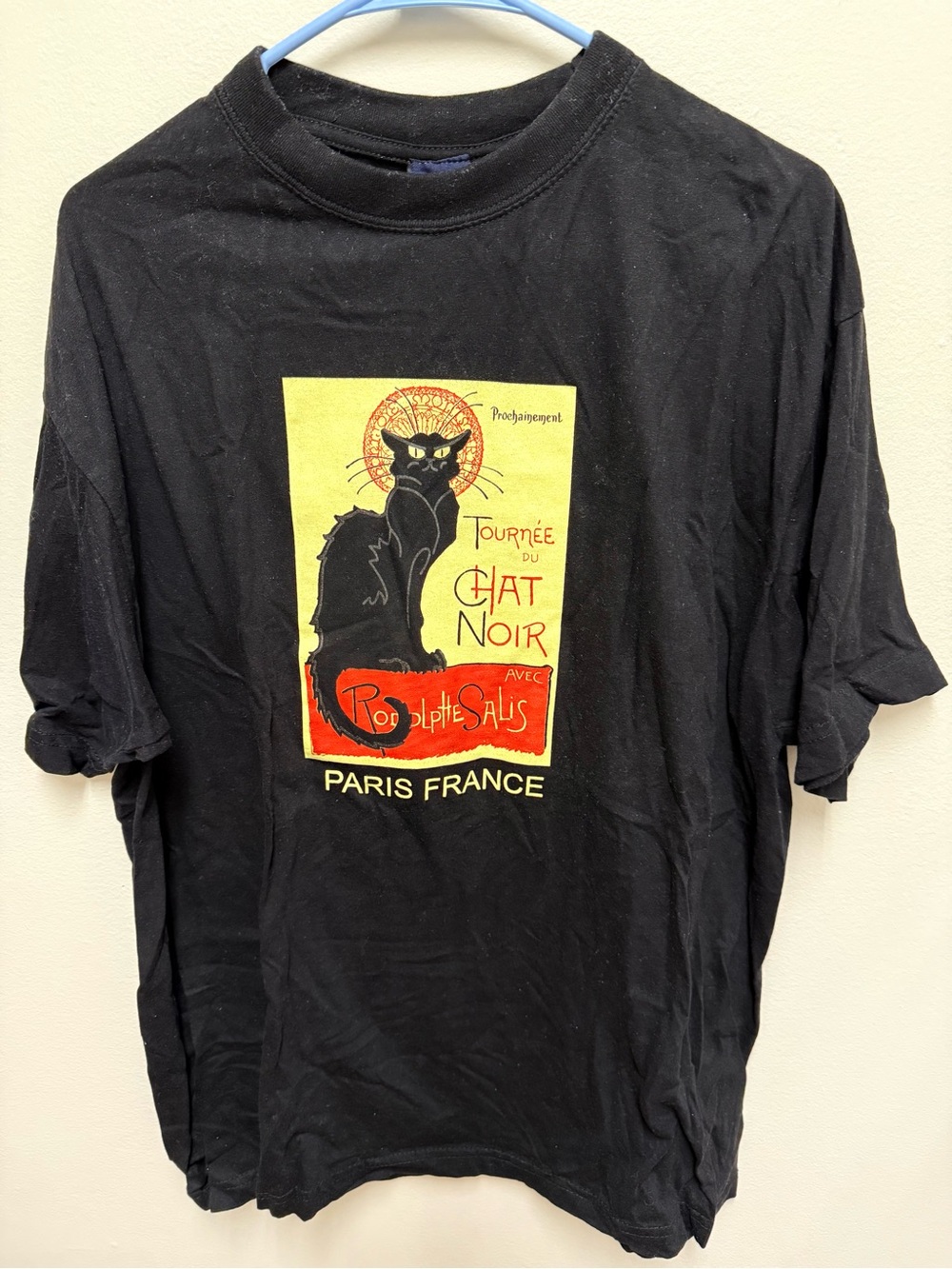 Tourn’ee Du Chat Noir Famous artwork men’s XL T-shirt, Paris France